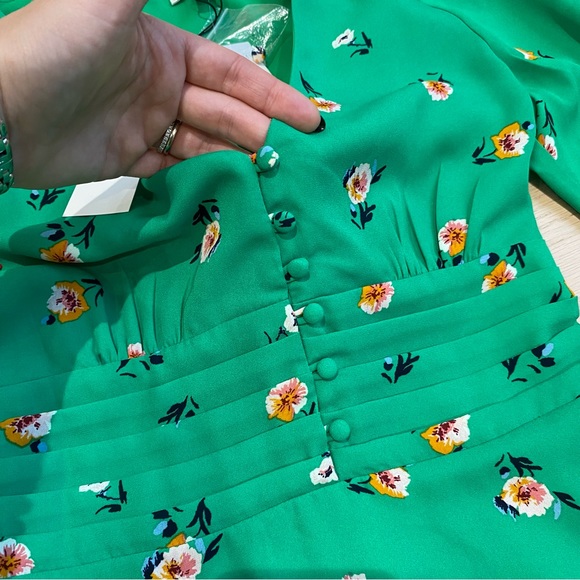 NEW Mini Dress, SOCIALITE, Floral, Flowy Skirt, Button Details, Long Sleeve, S - Picture 9 of 12